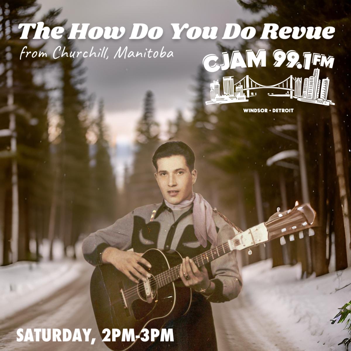 HowDoYouDoRevue's tweet image. The Manitoba Double Shot is coming up on @CJAMFM at 1pm starting with @bootssaddleshow from Winnipeg, then at 2pm it’s us from Churchill with one of the greats, Wilf Cook &amp;amp; The Rhythm Makers from the 60’s.

Coming up on 99.1 FM in Windsor-Detroit &amp;amp; cjam.ca