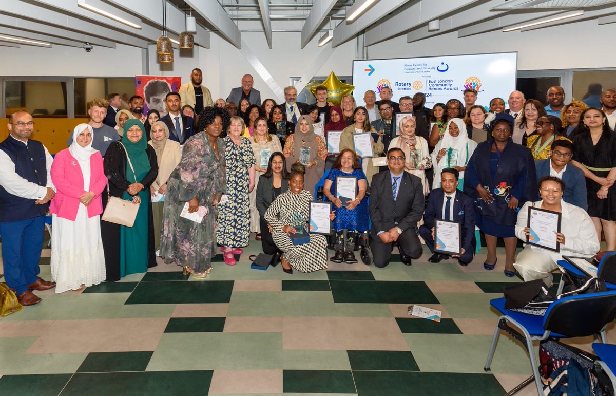 6th ⁦<a href="/rotarystratfor1/">Rotary Club Of Stratford, London</a>⁩ East London Community Heroes Awards ⁦<a href="/UEL_News/">Uni of East London</a>⁩ 

Congratulations to winners- inc ⁦<a href="/GoodHotelLondon/">Good Hotel London</a>⁩ (top left) ⁦<a href="/DeafrootsAssoc/">Deafroots</a>⁩ ( top right)- and nominees.

⁦<a href="/stephenctimms/">Sir Stephen Timms</a>⁩ ⁦<a href="/JamesAsser/">James Asser MP</a>⁩ <a href="/CllrSarahRuiz/">Sarah Ruiz</a>⁩ <a href="/hjain0108/">Himanshu Jain</a>