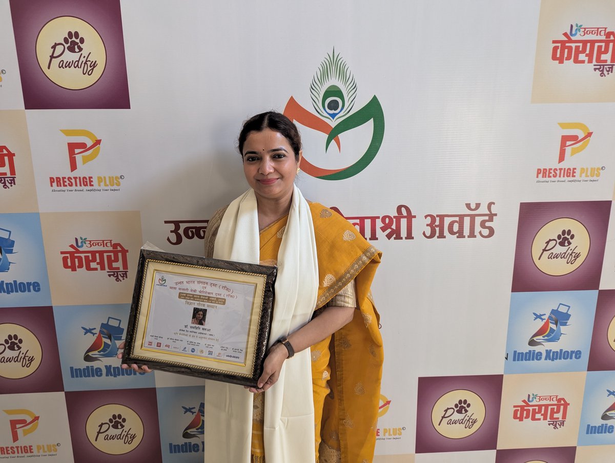 I am humbled to share that I have received the Unnat Bharat Sewashree Award's "Bhigyan Gaurav Samman" in the field of "#Agriculture &amp; Technology" for 2024. The award, presented by Unnat Bharat Sangathan Trust &amp; Mata Mantari Devi Charitable Trust, holds a legacy of 25 years.