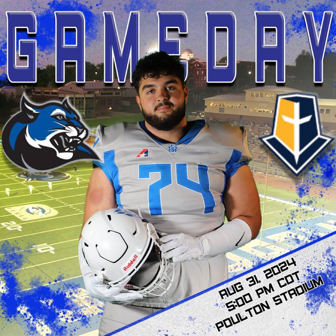 Culver Football (@cscwildcatsfb) on Twitter photo Season Opener for <a href="/CSCwildcatsFB/">Culver Football</a>
🆚 Mount Marty University
📍 Ellison Poulton Stadium
⏰ 5 PM Central
Wear BLUE🔵
📹tinyurl.com/3vjxxy7w (Livestream)
📊tinyurl.com/y5nd8dp9 (Live Stats)
#WhoWeAre #BlueCollar Season Opener for <a href="/CSCwildcatsFB/">Culver Football</a>
🆚 Mount Marty University
📍 Ellison Poulton Stadium
⏰ 5 PM Central
Wear BLUE🔵
📹tinyurl.com/3vjxxy7w (Livestream)
📊tinyurl.com/y5nd8dp9 (Live Stats)
#WhoWeAre #BlueCollar
