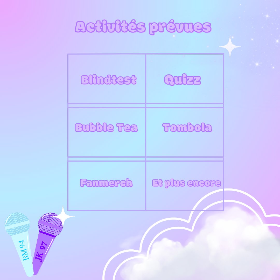 ByMoonoria's tweet photo. EVENT ! 🩵💜

Rejoignez nous pour fêter l'anniversaire de Namkook avec @vantaeshopfr  samedi 14 septembre à Hones'Tea!
On vous a préparé plein de surprises alors soyez au rendez vous !

La vente des tiers commencera bientôt stay tuned! 💜🩵 https://t.co/dQ6hlOzV0u