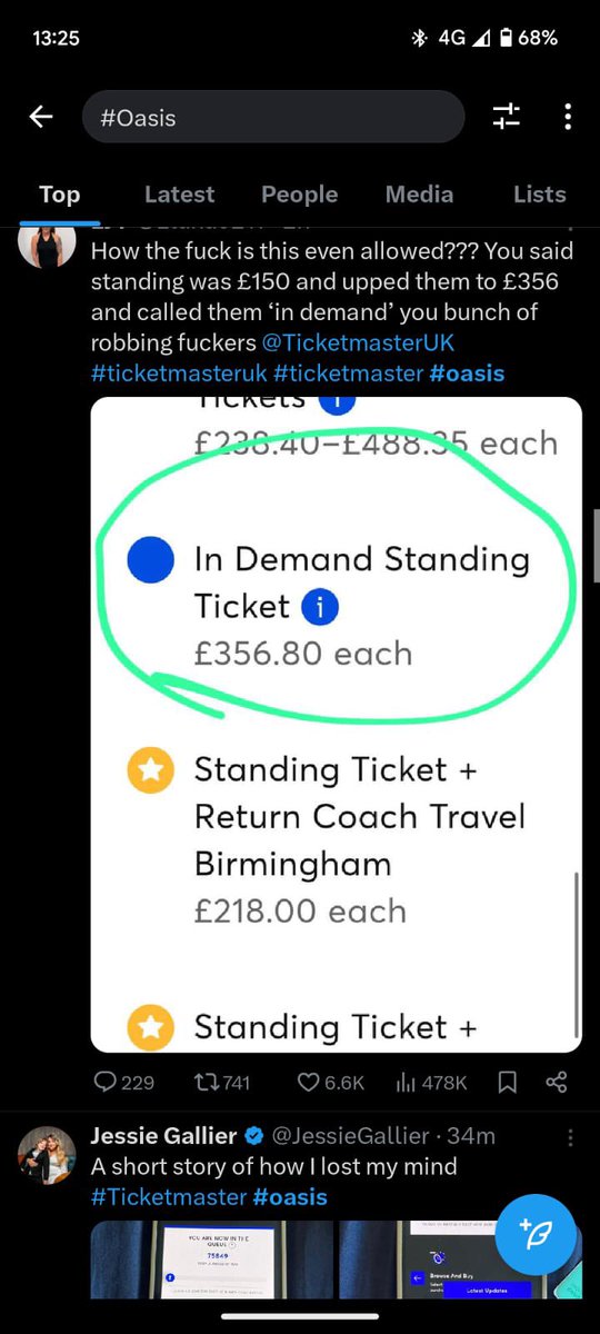 EscobarDNB's tweet photo. So it’s not ok to buy at inflated prices from Viagogo and touts but it’s ok for #ticketmaster to rob people blind after spending 6 hours of their day starting at a queue screen?

Thieving c***** https://t.co/8WkrOF0trH