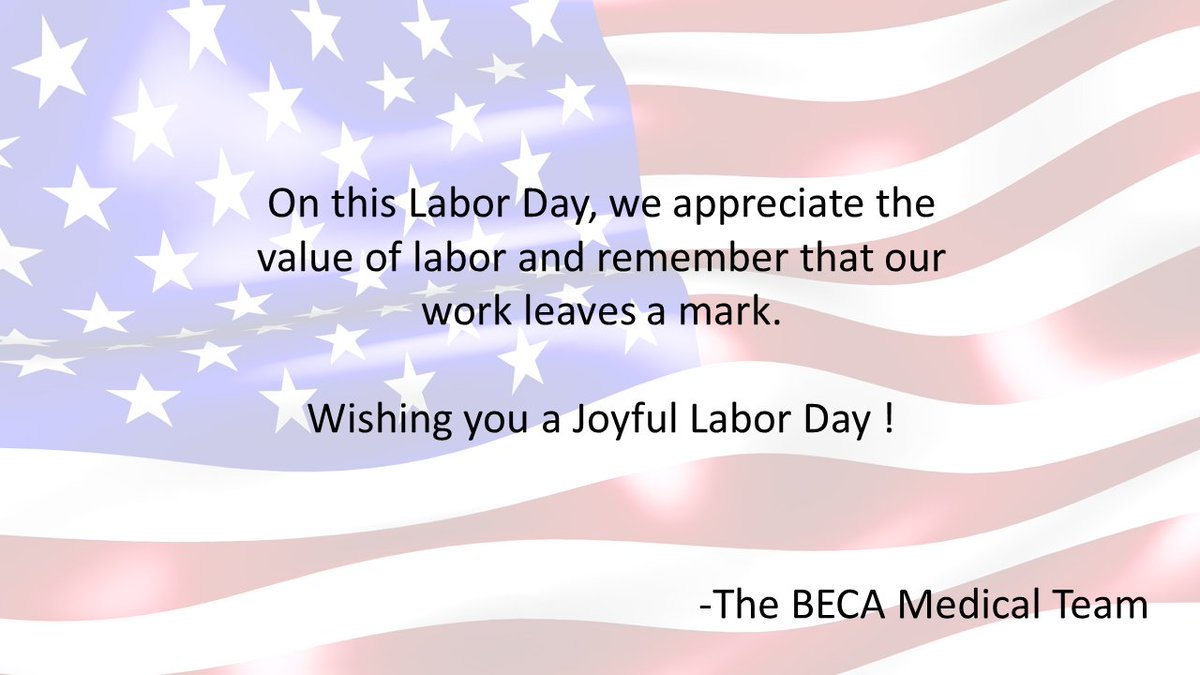 BecaMedical's tweet photo. #LaborDay #LaborDay2024 #BECAMedical https://t.co/sdQpWYwD06