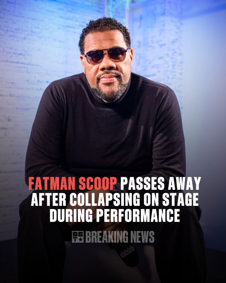 BET's tweet image. Rest in Power, Isaac Freeman II aka Fatman Scoop. 🕊️🎤

Your booming voice, infectious energy, and legendary presence brought joy and hype to every beat you touched. Thank you for sharing your light with the world and leaving an unforgettable mark on hip-hop and music culture.…