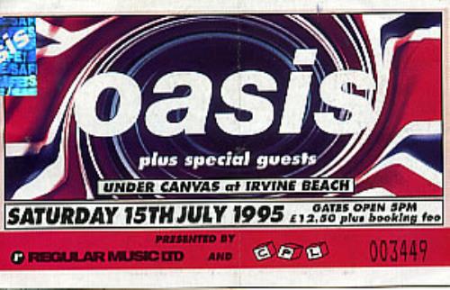 heyze_o's tweet image. First Oasis gig I was at. £12.50 and the support bands were Cast, Ocean Colour Scene and The Verve.