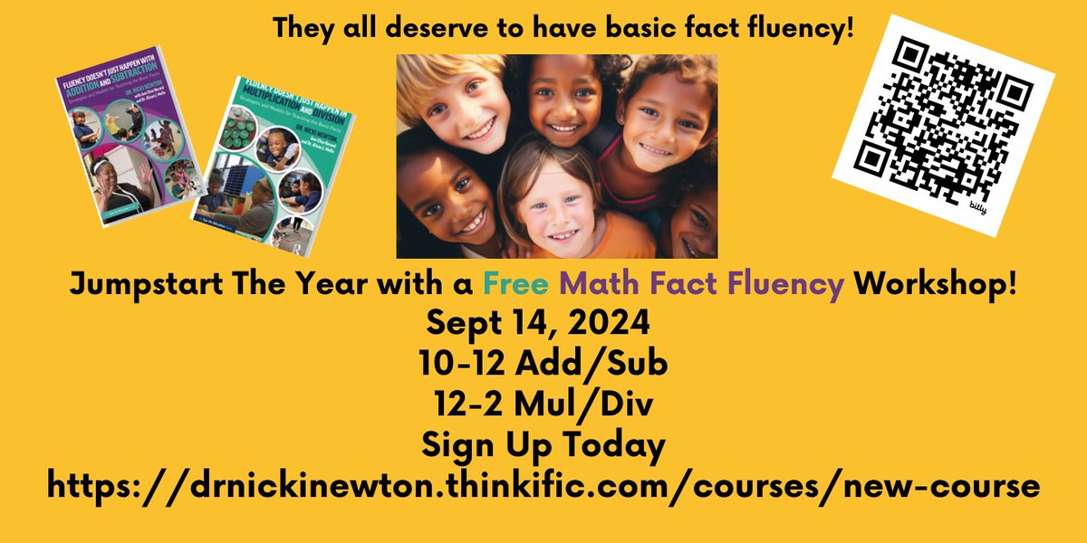 Do you want all your kids to have the grade level math fact fluency? Join us! Must sign up! drnickinewton.thinkific.com/courses/new-co…