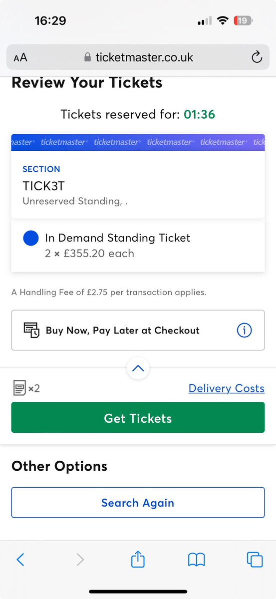 mozza_lee's tweet image. Ticketmaster are crooks - no better than the touts. 🖕🏻
