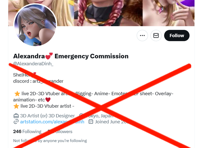 alexanderdinh4's tweet photo. This is NOT me. Please, I'm just an average artist, I'm not talented or famous, don't impersonate me 😂😂😂 https://t.co/5wptF6Q8U4