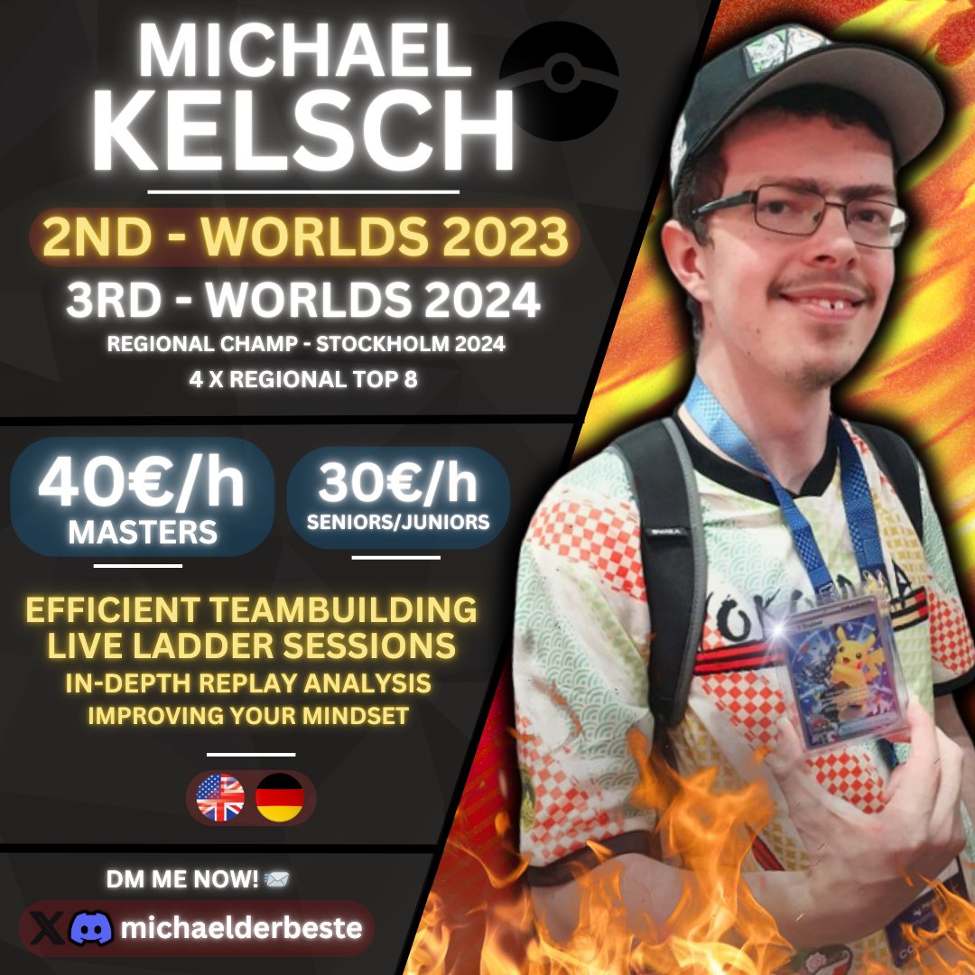 MichaelderBeste's tweet image. + + COACHING NEWS + +

In 10 days, I will start with VGC Coaching again. You can find all the info in this sweet graphic (courtesy of @Domjiii ). Lets hit Regulation H off with a MichaelderBeste student win 😉