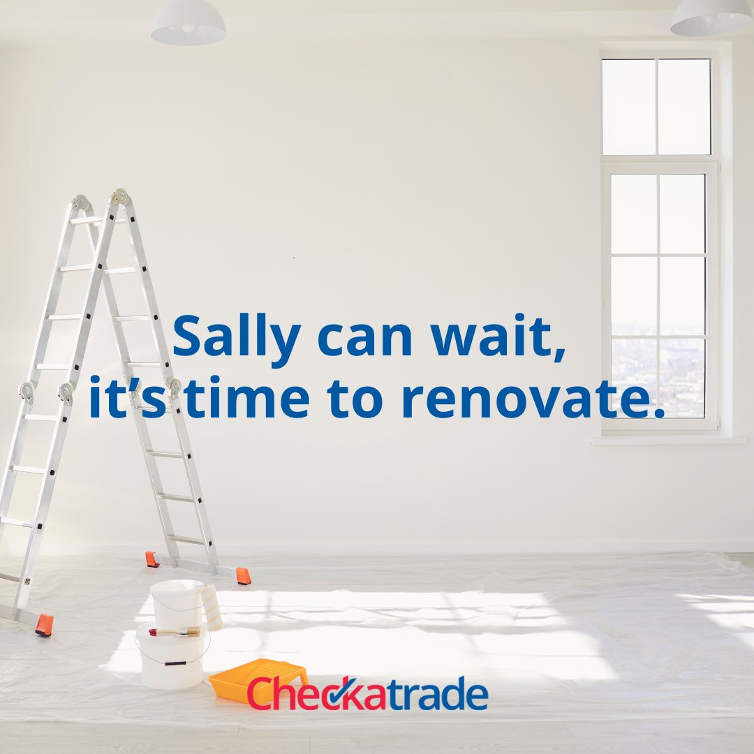 Checkatrade's tweet image. Missed out on Oasis tickets? 🎟️ Don't worry, Sally can wait. It's time to renovate!

Our local reputable tradespeople are ready to help. 

#Oasis #Checkatrade #Renovation #Tradespeople #OasisTickets