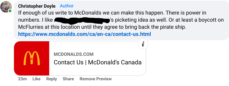 chrisdoyle78's tweet photo. Doing my part to Make Glenmore Landing Great Again by bringing back the nautical themed McDonalds. Feels good to be part of something. #MGLGA https://t.co/lnQLXRt2LM