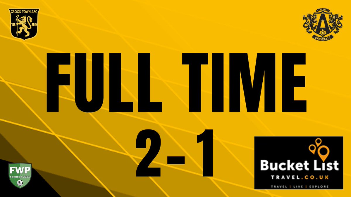 FULL-TIME: Crook Town 2-1 Ashington AFC fwp.co/Q5WJ24