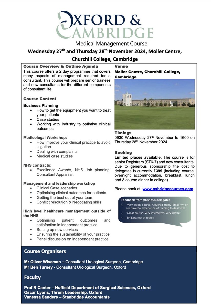 <a href="/OJWiseman/">Oliver Wiseman</a> <a href="/bwturney/">Ben Turney</a> Register now for our next course in Cambridge 27-28th Nov 2024. Book now at oxbridgecourses.com/courses. Exceptional feedback, faculty and price. Running now for 10 years.
<a href="/OJWiseman/">Oliver Wiseman</a>
<a href="/bwturney/">Ben Turney</a>