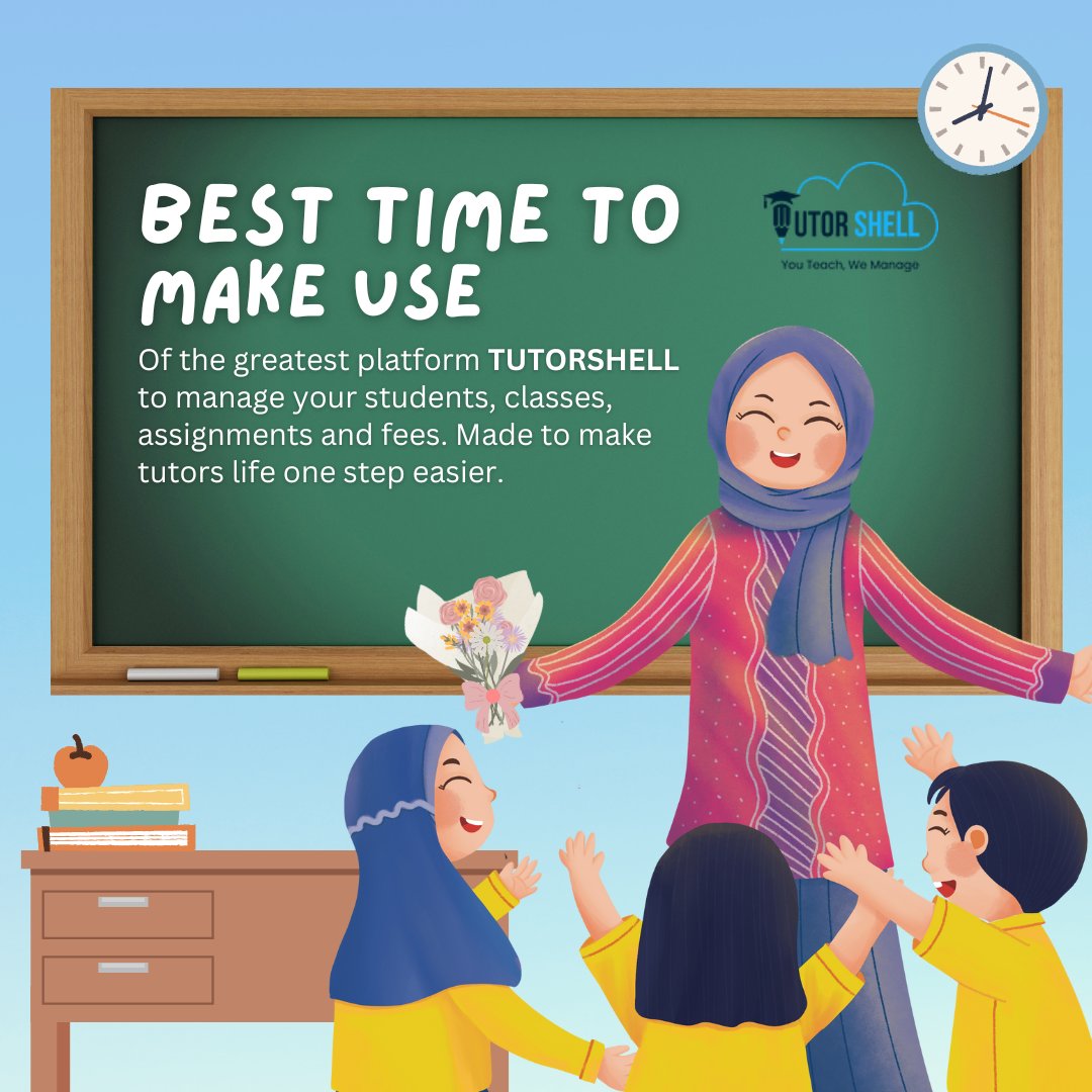 tutorshell's tweet image. Now&apos;s the perfect time to maximize your tutoring experience with TutorShell! 📚✨ Enhance your sessions, streamline management, and watch your students thrive. Dive in today and make the most of every lesson! 🚀 #TutorShell #TeachingMadeEasy #EducationExcellence #TutoringTips