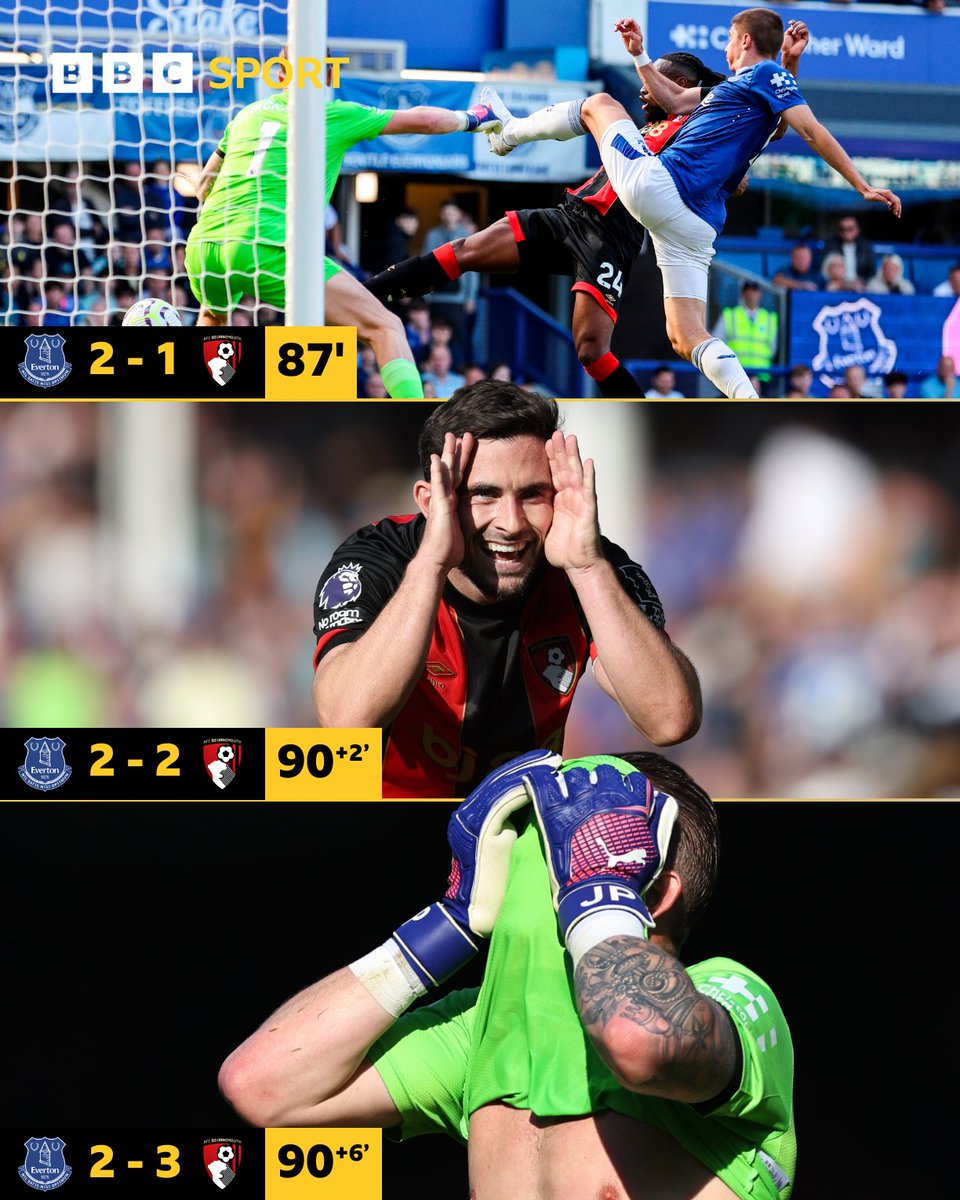 Wow. An unbelievable comeback 🤯

#BBCFootball #EVEBOU