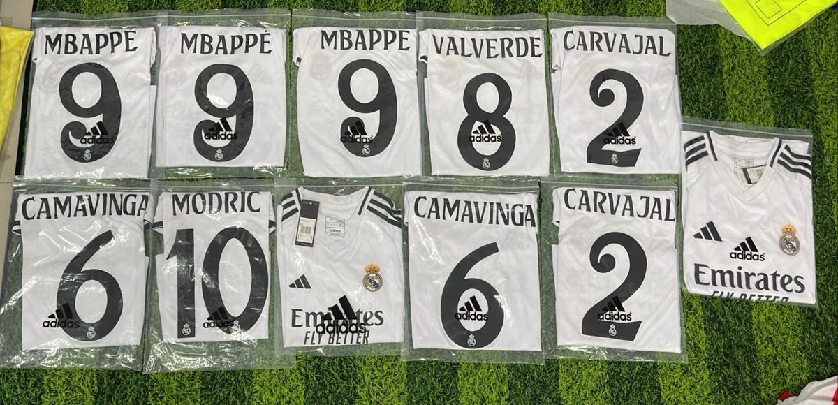 Camiseta Real Madrid 24/25 🤍
Nueva Equipación 🆕
1•Equipación
Todas las tallas  S/M/L/XL/2XL/3XL/4XL 
Conjunto de Niño 16-28
Envío Gratis a toda España 🛫
Consultar precio por mensaje directo 📥