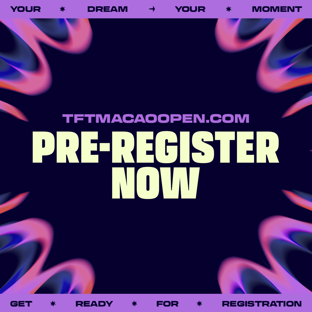 TFT's tweet image. One weekend left to climb w/512 spots on the line. #TFTMacao Open sales start Sept 3.

🎯 Pre-register now: riot.com/4cLMfNY