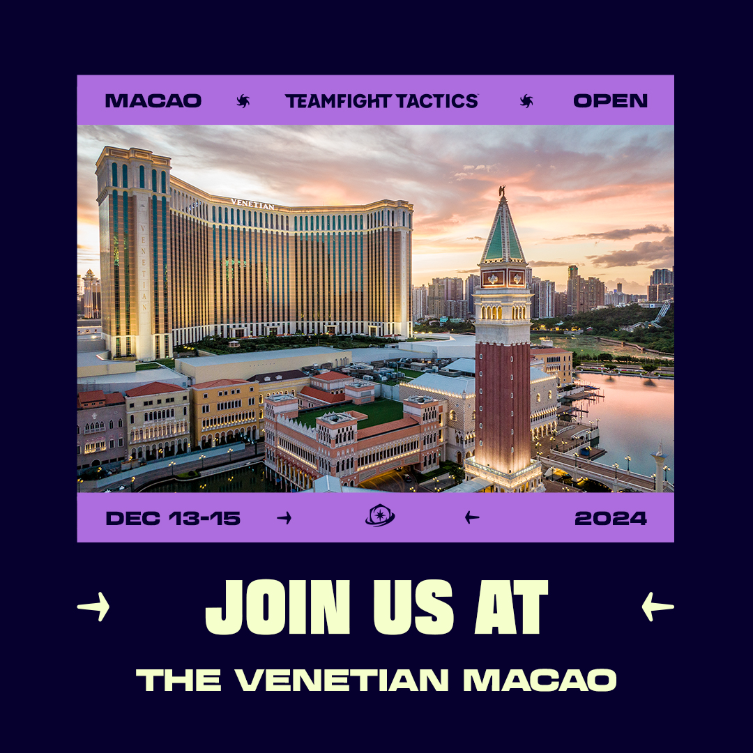 TFT's tweet image. One weekend left to climb w/512 spots on the line. #TFTMacao Open sales start Sept 3.

🎯 Pre-register now: riot.com/4cLMfNY