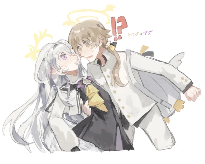置くだけ置いておきますヒフミ×アズサです ※ブルアカ男体化注意