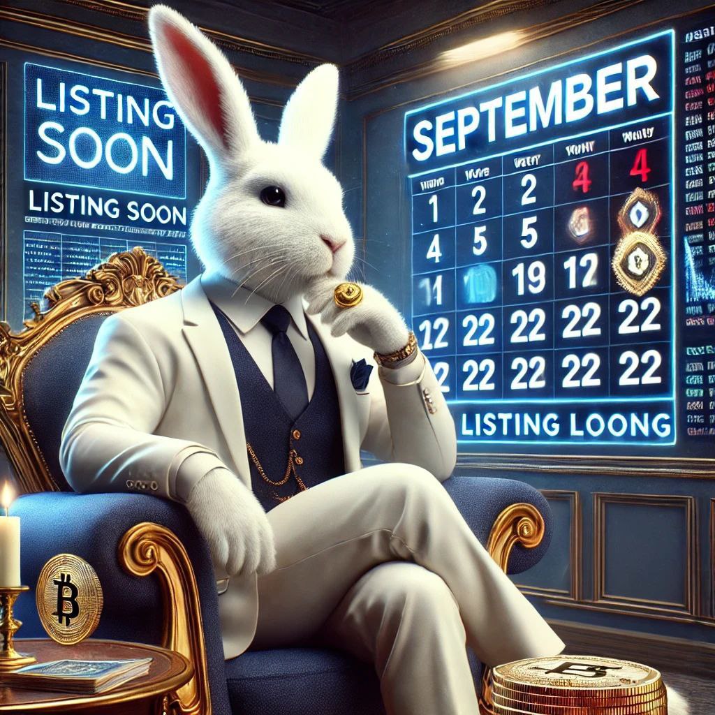 🚀 August is Ending, September is Beginning! 🐰  

🎉 As the White Bunny community, September will be a very special time for us!  
💥 With the big news of our #WBNY token's listing, opportunities will come knocking at your door.  
🔜 Get ready to multiply your gains in