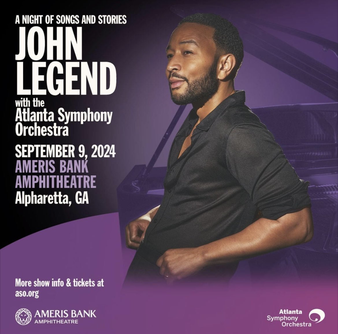 Jazz 91.9 WCLK 🎶 (@jazz919wclkatl) on Twitter photo The LEGEND is coming to the ATL! <a href="/johnlegend/">John Legend</a> x <a href="/AtlantaSymphony/">Atlanta Symphony</a> for a “Night of Songs and Stories” on Monday September 9 at the <a href="/AmerisBankAmp/">Ameris Bank Amphitheatre</a> 😆 Tix available NOW at aso.org The LEGEND is coming to the ATL! <a href="/johnlegend/">John Legend</a> x <a href="/AtlantaSymphony/">Atlanta Symphony</a> for a “Night of Songs and Stories” on Monday September 9 at the <a href="/AmerisBankAmp/">Ameris Bank Amphitheatre</a> 😆 Tix available NOW at aso.org