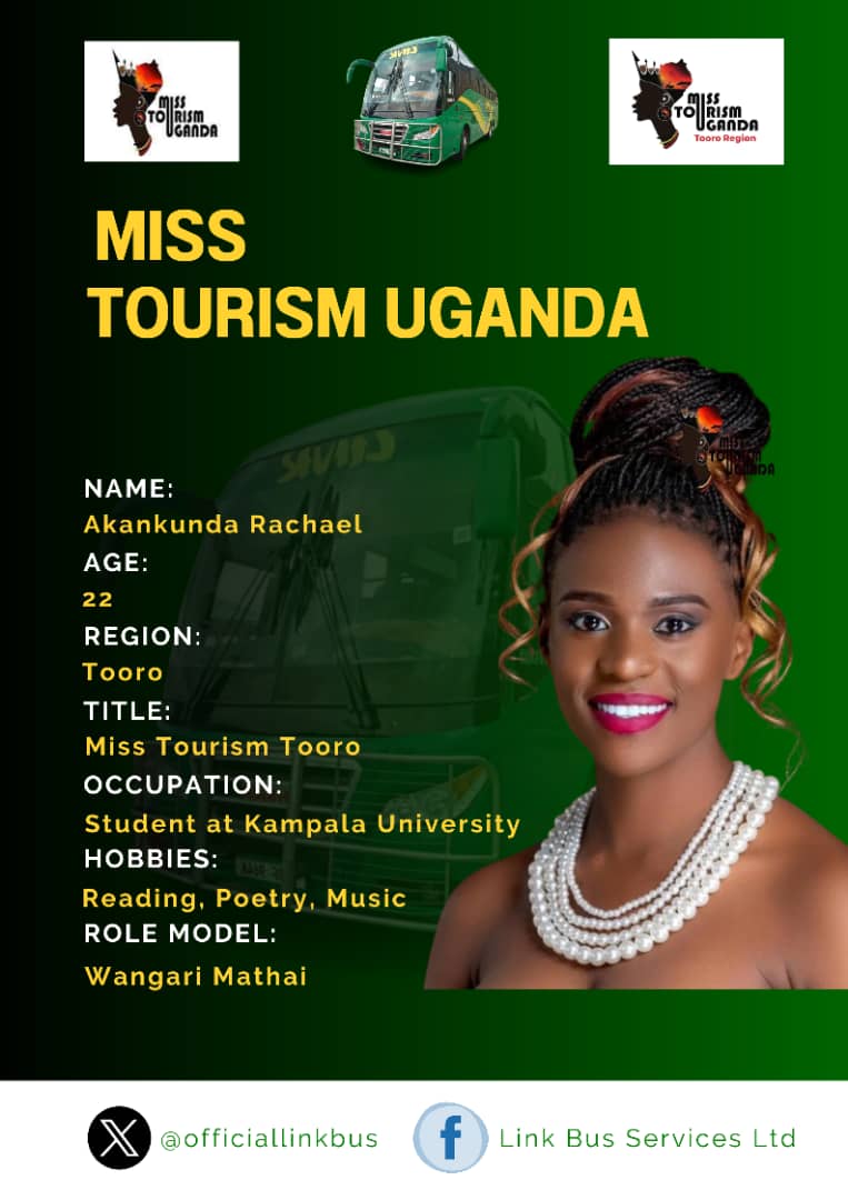 Miss Tourism Tooro Akankunda Rachael (@akankunda10953) on Twitter photo As you travel to come support us, remember to use Link buses for the best travel experience.
Link buses, everyday!
africavotes.com/n/akankunda.ra…
<a href="/officiallinkbus/">Link Buses</a> <a href="/misstourismUga/">MISS TOURISM UGANDA-PA</a> As you travel to come support us, remember to use Link buses for the best travel experience.
Link buses, everyday!
africavotes.com/n/akankunda.ra…
<a href="/officiallinkbus/">Link Buses</a> <a href="/misstourismUga/">MISS TOURISM UGANDA-PA</a>