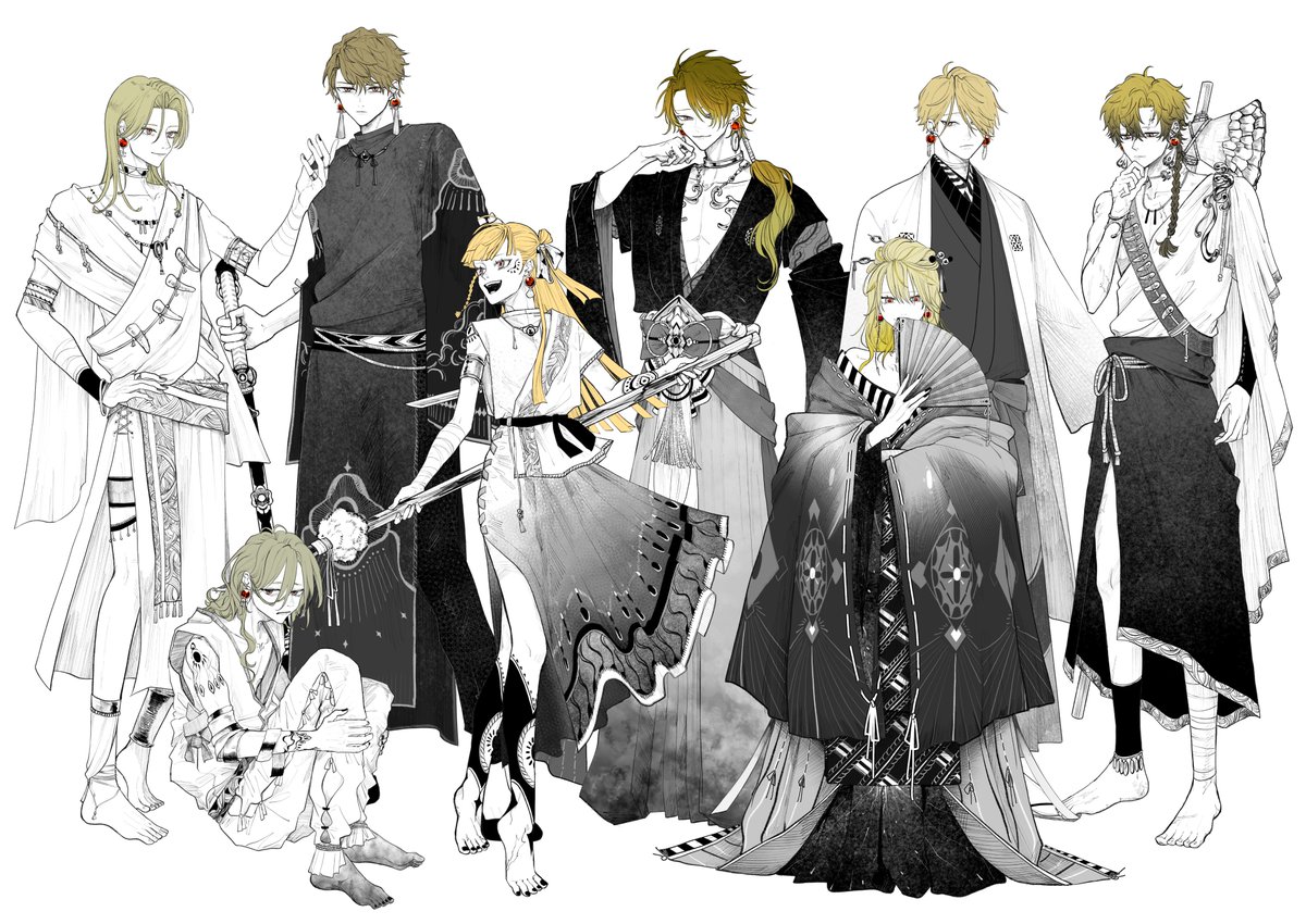 #今月描いた絵を晒そう わりと描けて嬉しい 3枚目はTRPG垢で描いたやつです!!
