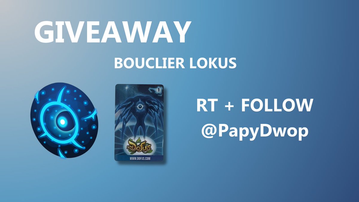 PapyDwop's tweet image. 🎉 Giveaway🎉

Hier à l' #AnkamaConvention, j'ai fait l'activité #Dofus deux fois et j'ai gagné deux cartes de loterie pour le Bouclier Lokus ! 🛡✨

J'en fais gagner une à l'un d'entre vous ! 😁

Pour participer : 1️⃣ RT ce tweet + 2️⃣ Follow @PapyDwop 

TAS le 16.09 🍀