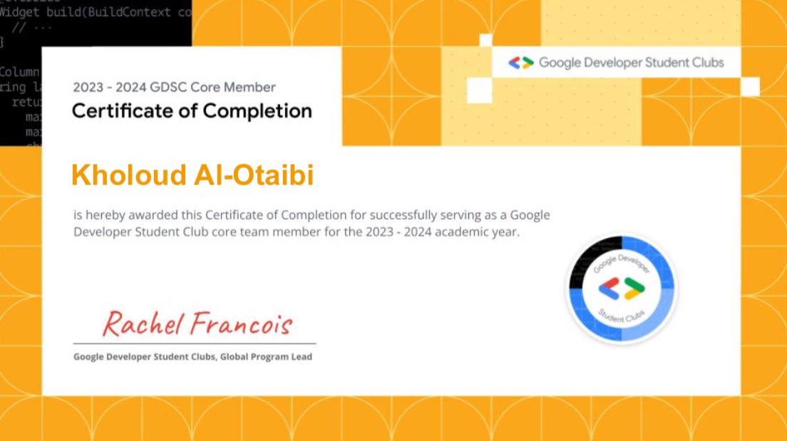2030_kholoud's tweet image. It&apos;s a wonderful feeling to see your efforts appreciated!🧡

#gdsc #googledevelopers