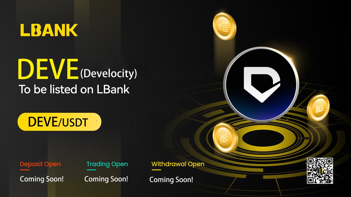 LBankUpdates's tweet image. 🚀Upcoming Listing!

🛰Get ready for the arrival of $DEVE(Develocity) on #LBank! @develocitygroup 
 
🖇Details: support.lbank.com/hc/en-gb/artic…