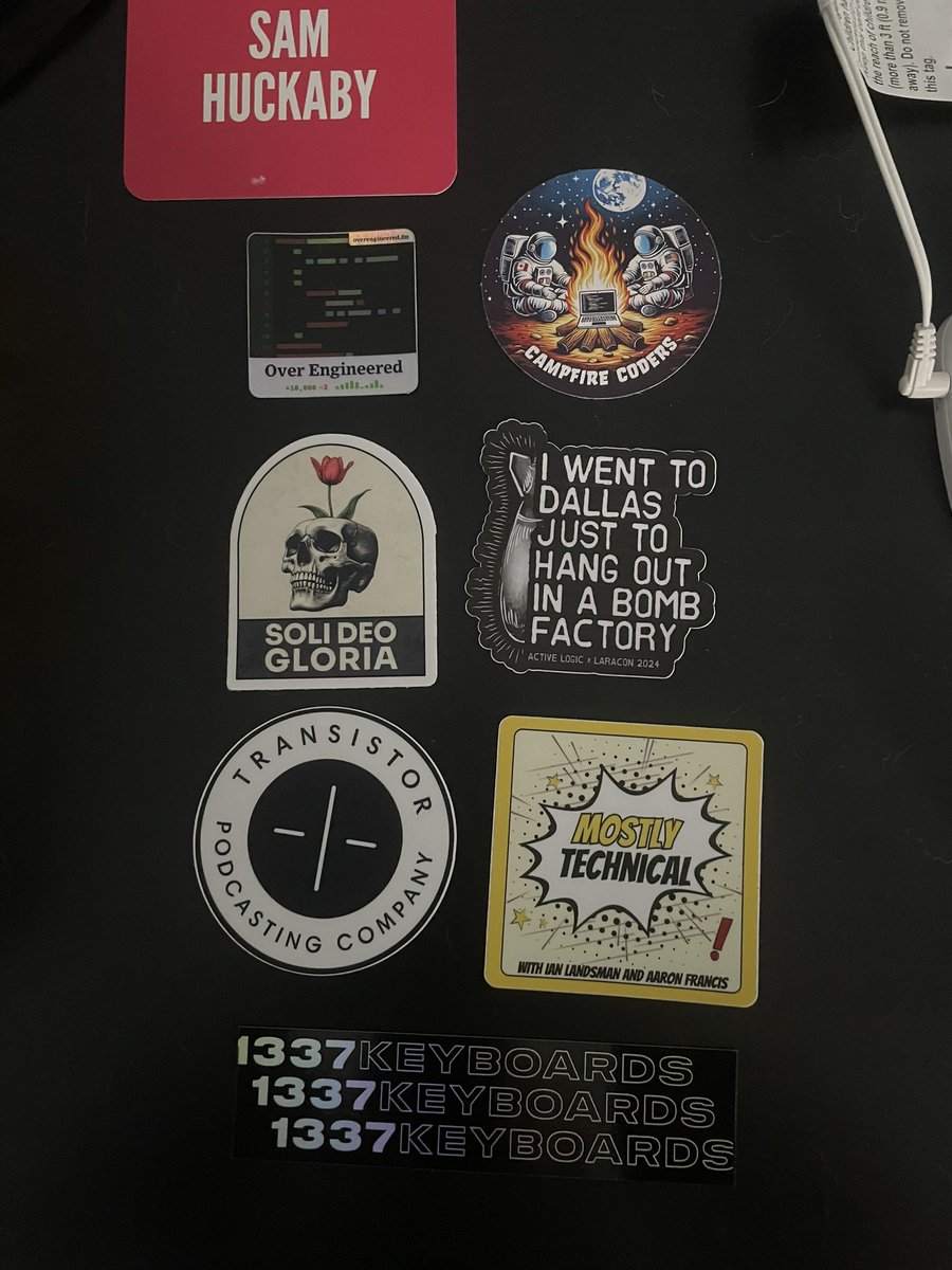 samhuckaby's tweet image. Went to Laracon with the plan to get stickers for my kids but ended up keeping a few for myself because they were so awesome