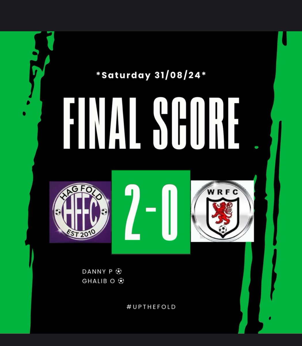 Saturdays make it 3 out of 3

Thanks to Wigan rovers Ressies for the game 🟢⚫️