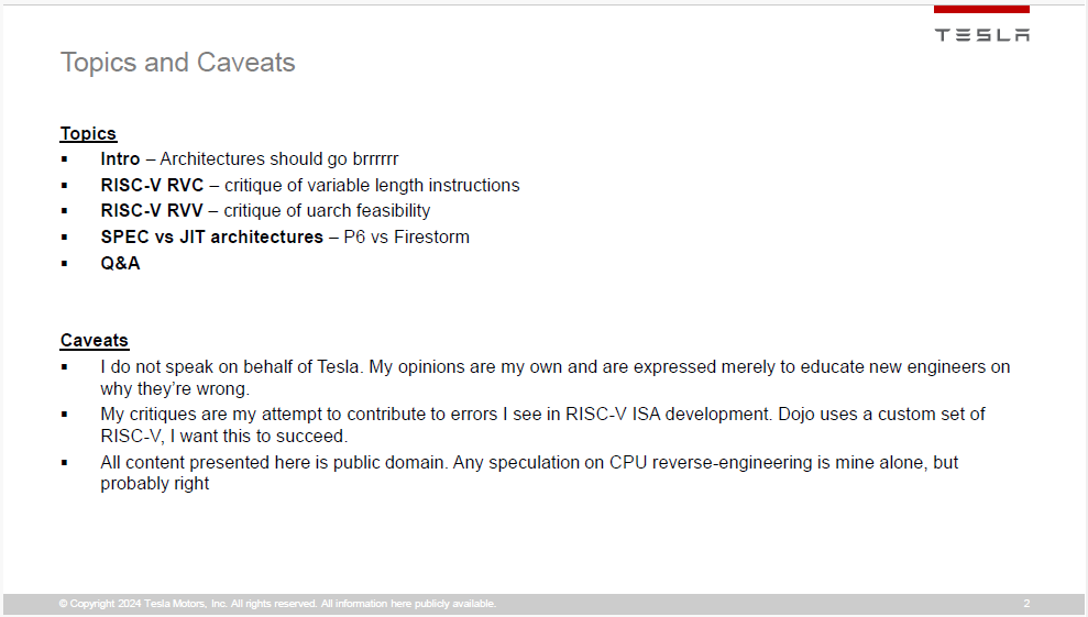 divBy_zero's tweet photo. Berkeley's SLICE Lab invited me back to critique RISC-V's RVC and RVV extensions. Thread has full slide deck.

The group is extremely impressive, and I thank them for the return opportunity to offer an alternative viewpoint. https://t.co/vqlTuKVBrz