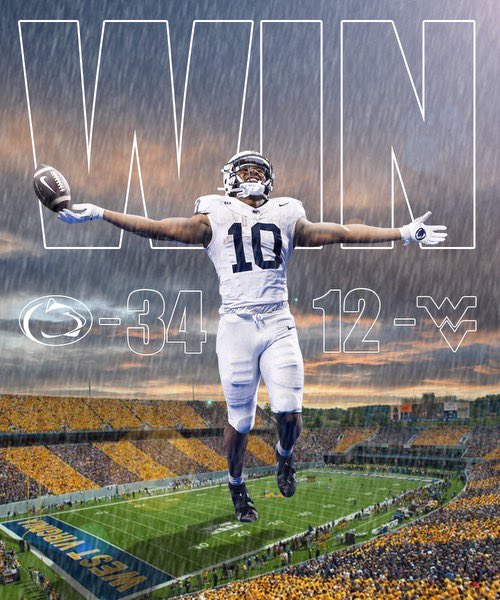 PSUBarstool's tweet image. PENN STATE DEMOLISHES WEST VIRGINIA 

MADE A STATEMENT 

1-0!