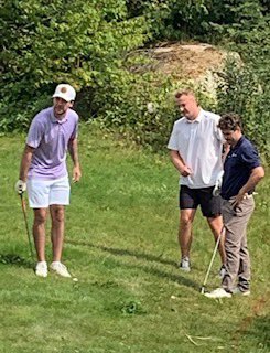 Walked 4 holes today following the teams of Paquette/Beer/Daschuk and Robitaille/ Brousseau/Kentish-Stack playing in the Labour Day 3-Man <a href="/HollingerGolf/">Hollinger Golf Club</a> . Fun group to watch…..all being former and present players /coaches of <a href="/TimminsRock/">Timmins Rock</a>