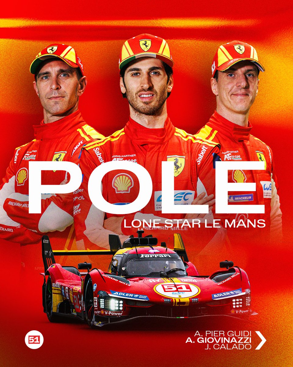 Ferrari Hypercar (@ferrarihypercar) on Twitter photo 𝙔𝙀𝙀-𝙃𝘼𝙒 🤠
#️⃣5️⃣1️⃣ driven by <a href="/Anto_Giovinazzi/">Antonio Giovinazzi</a> takes POLE at #6HCota
⏱️ 1:50.390
#FerrariHypercar #Ferrari499P #WEC #6HCota 𝙔𝙀𝙀-𝙃𝘼𝙒 🤠
#️⃣5️⃣1️⃣ driven by <a href="/Anto_Giovinazzi/">Antonio Giovinazzi</a> takes POLE at #6HCota
⏱️ 1:50.390
#FerrariHypercar #Ferrari499P #WEC #6HCota
