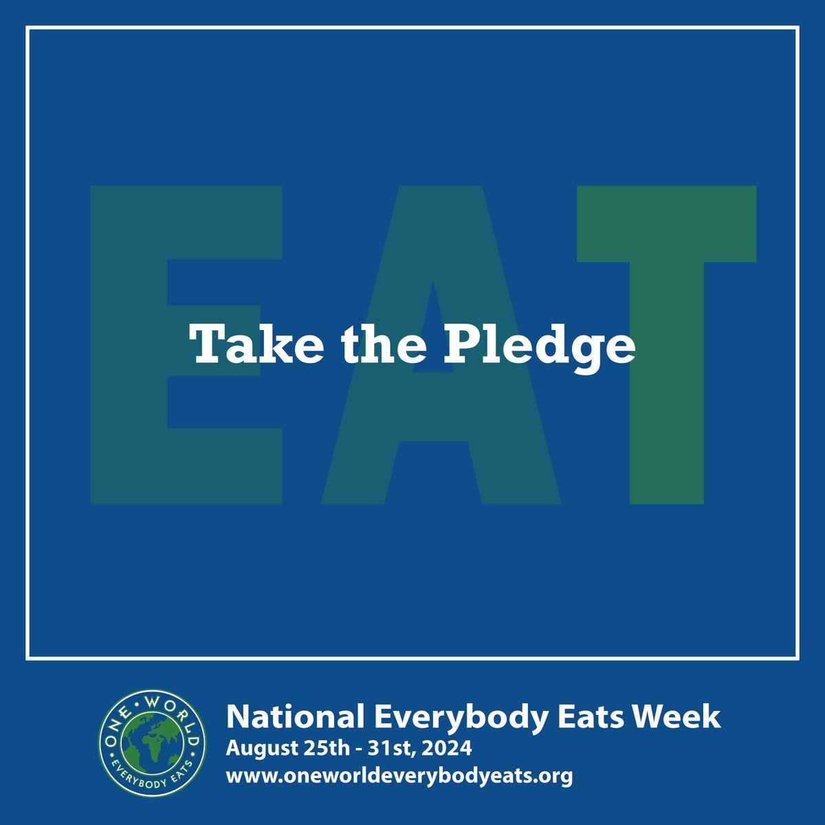 OWEverybodyEats's tweet photo. TAKE THE PLEDGE this #NationalEverybodyEatsWeek!  Join the movement to ensure everybody eats and commit to building strong communities across the nation, starting with your own community. Visit: https://t.co/rOz04Eyspz 
.
#NationalEverybodyEatsWeek #EverybodyEats https://t.co/nT6tgoHDpa