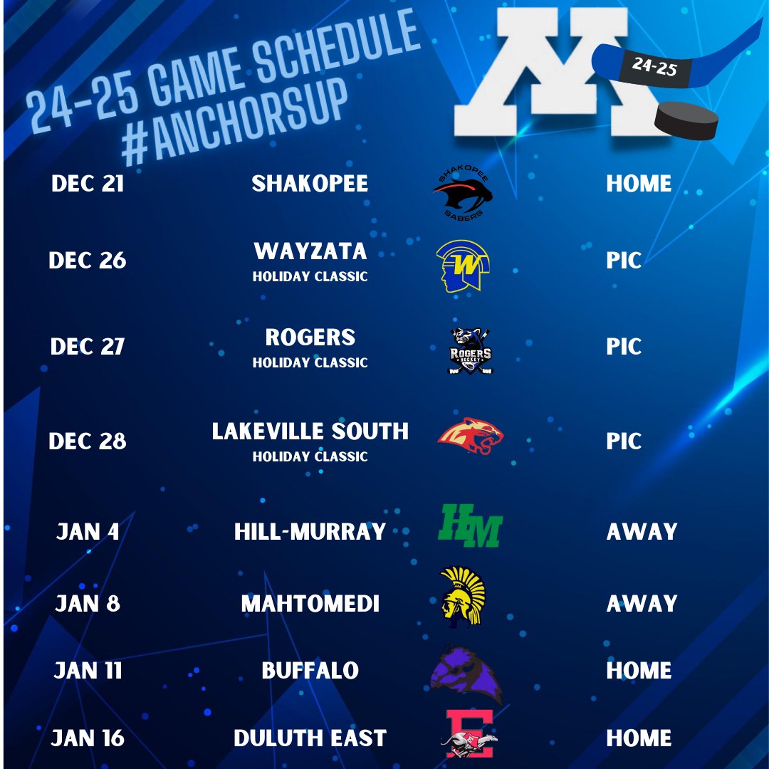 TonkaBoysPuck's tweet photo. The schedule's set! #AnchorsUp https://t.co/YNDMLGIyax