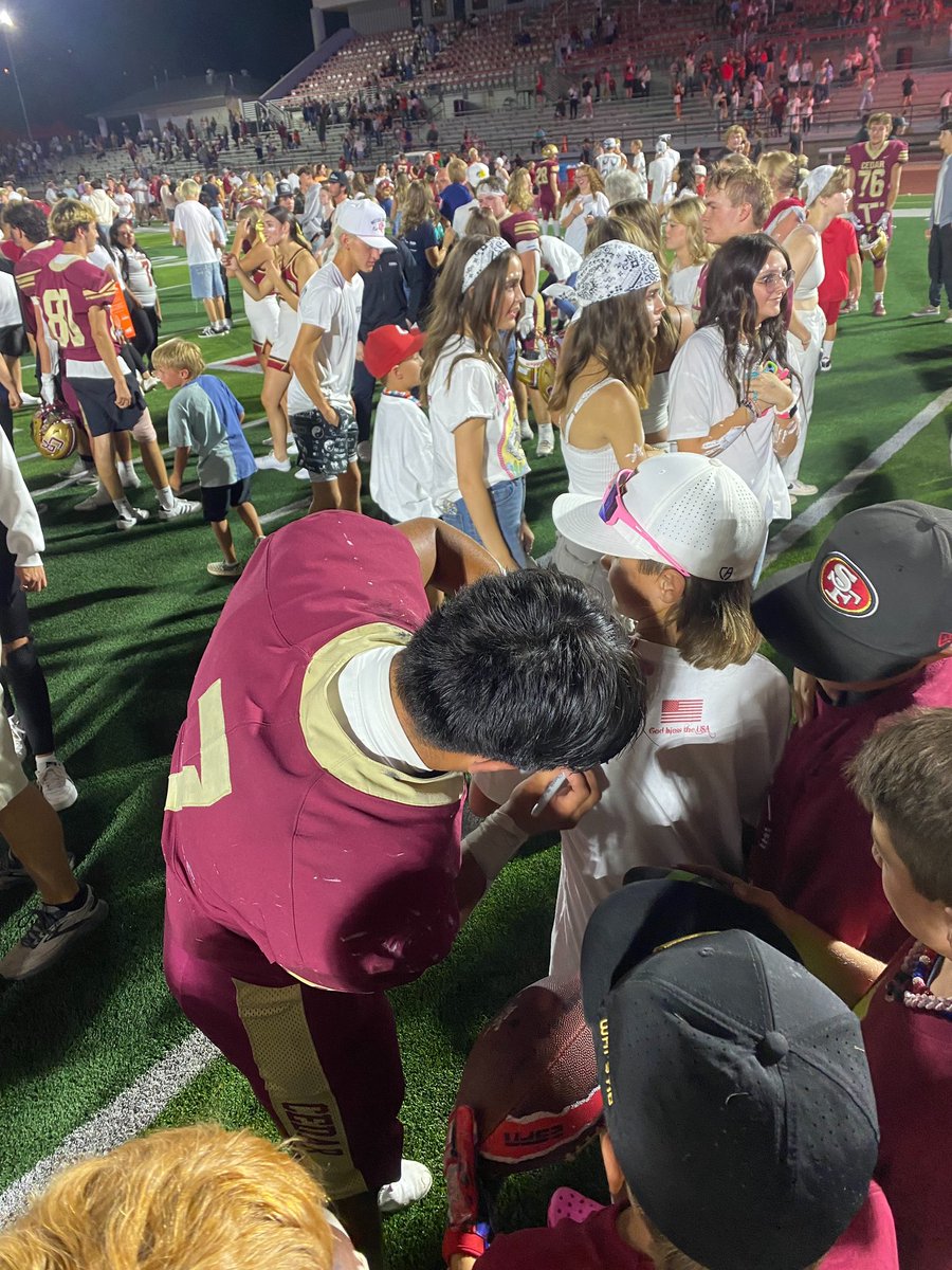 Big win at <a href="/SUUFB_/">Southern Utah Football</a> against a tough cross town rival, so proud of my boys and the defense for holding them to 7 all game. 
highlights coming soon..
<a href="/coachsamelliott/">Sam Elliott</a> <a href="/chsredsfootball/">Cedar High Football</a> <a href="/coachtyehiatt/">Tye Hiatt</a> <a href="/TateHulse1/">Tate Hulse</a> <a href="/JaydenJTOrr/">JT Orr</a> <a href="/dax_wankier45/">Dax Kurtis Wankier</a> <a href="/kelling_everett/">Everett Kelling</a> <a href="/KellingMegan/">Megan Kelling</a>