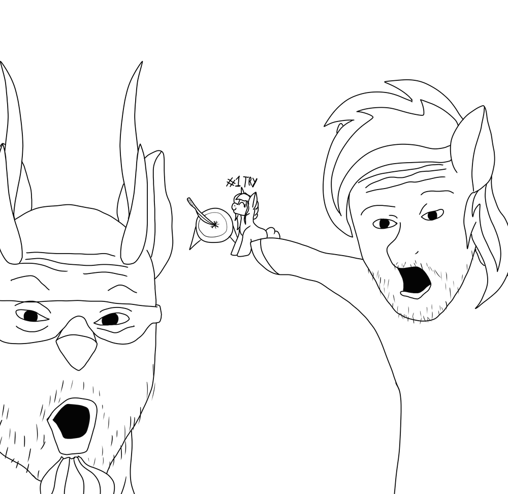 When your friend put her machete throw in the middle of the target first try while your and your other buddy struggle to even hit the target (based on real event)