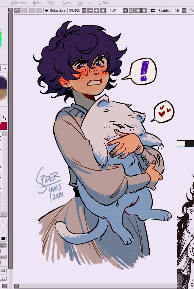 agott with an owl kitty 💜