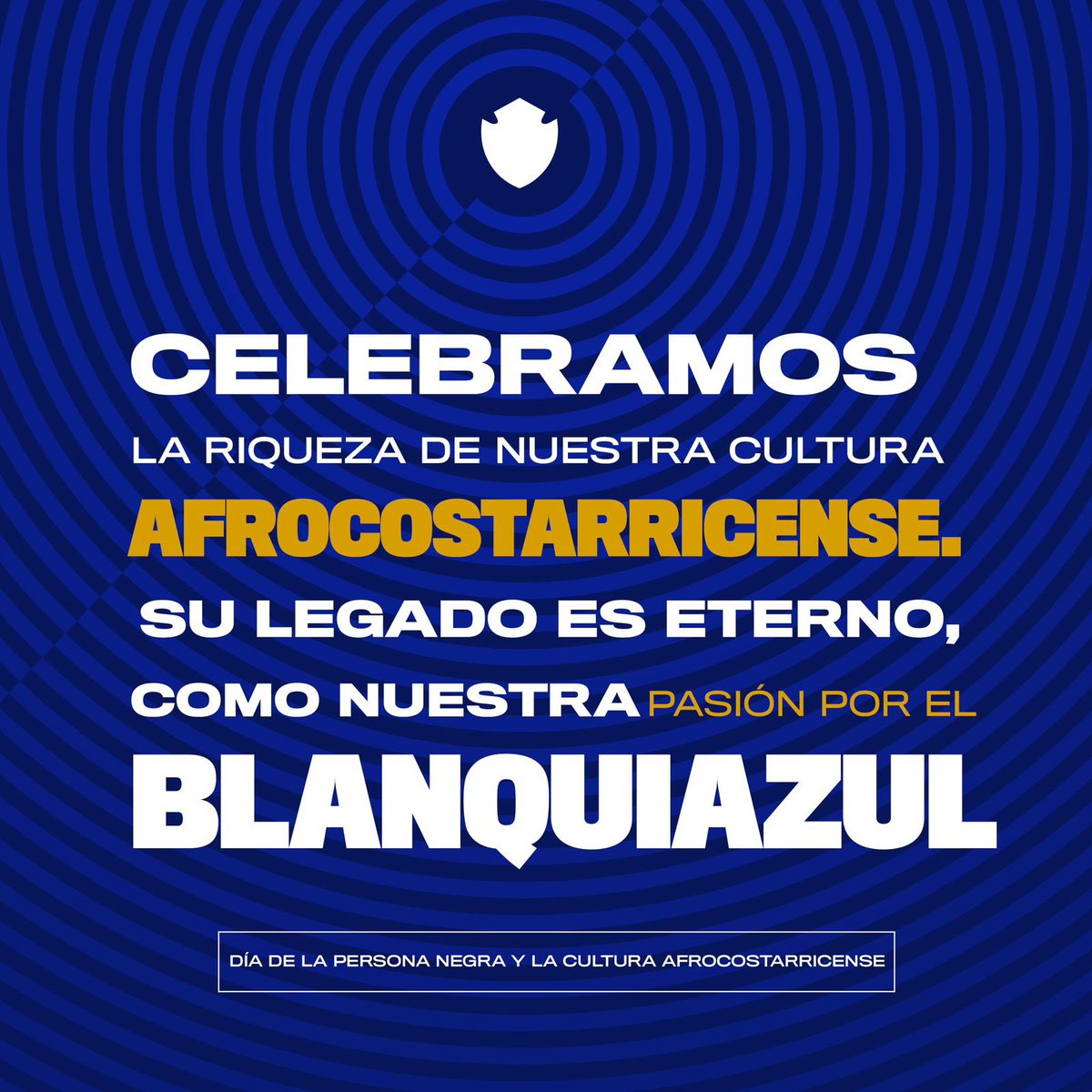 Cartagines's tweet photo. Hoy rendimos homenaje a la fuerza, el valor y la cultura de nuestra comunidad afrocostarricense. 

Juntos, seguimos escribiendo una historia eterna. 💙

#SomosCartaginés #SomosEternos #FuerzaBrumosa https://t.co/692vywYBZP