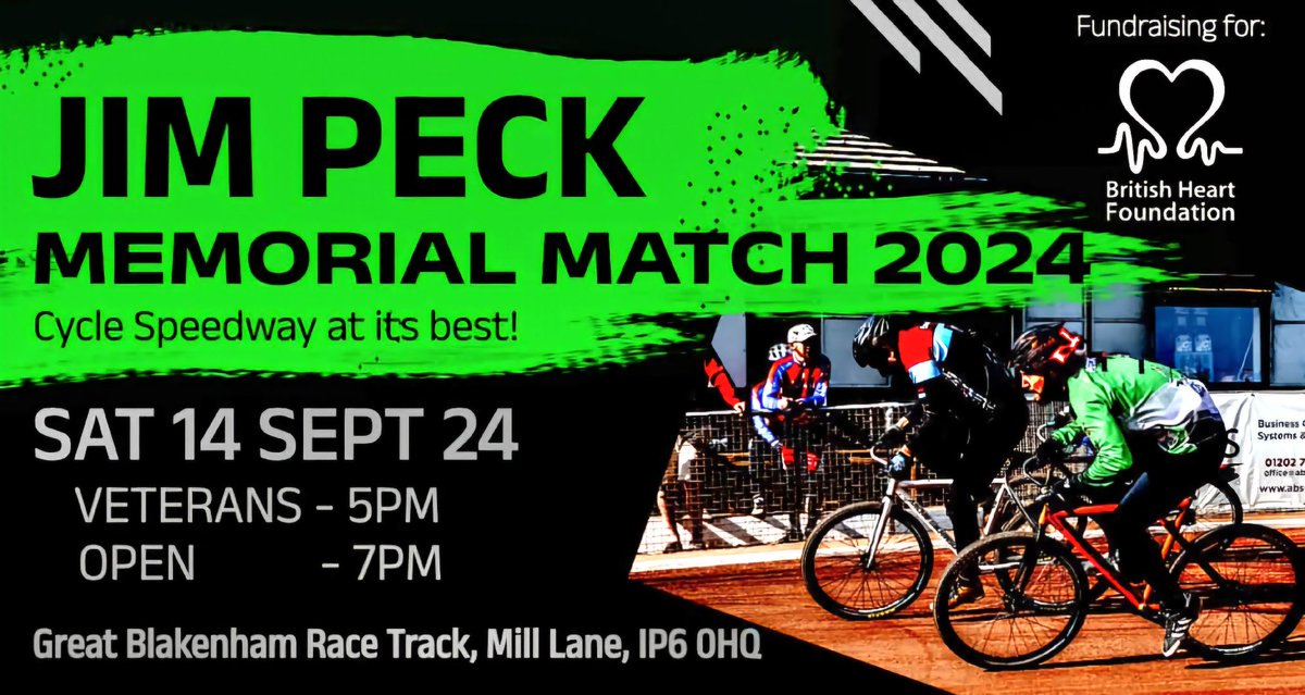 The best Cycle Speedway event of the year*
<a href="/BritishCycling/">British Cycling</a> <a href="/BCEasternRegion/">BCEasternRegion</a> @Active_Suffolk <a href="/TheBHF/">British Heart Foundation</a> #Cycling #cyclespeedway #Suffolk #Ipswich 
*probably