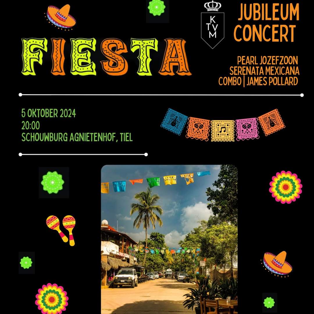 Nog 5 weken tot ons jubileumconcert in <a href="/Agnietenhof/">Agnietenhof</a> 
Een avond vol dans en zang, begeleid door ons groot orkest, aangevuld met combo.  Voor de echte Fiesta sfeer komt Mariachi #SerenataMexicana 🌵

Koop nu je kaarten via:

agnietenhof.nl/agenda/jubileu…