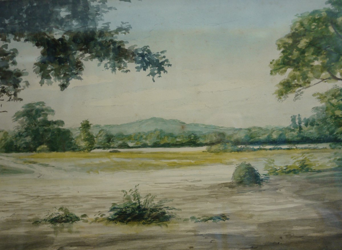 This watercolour "Perivale Marshes", was painted  by Hanwell artist Frederick H Coe around 1888. The Brent floodplain in Perivale was always a natural wetland,  providing homes for water-loving  creatures, like newts and water voles while preventing potential flooding downstream.