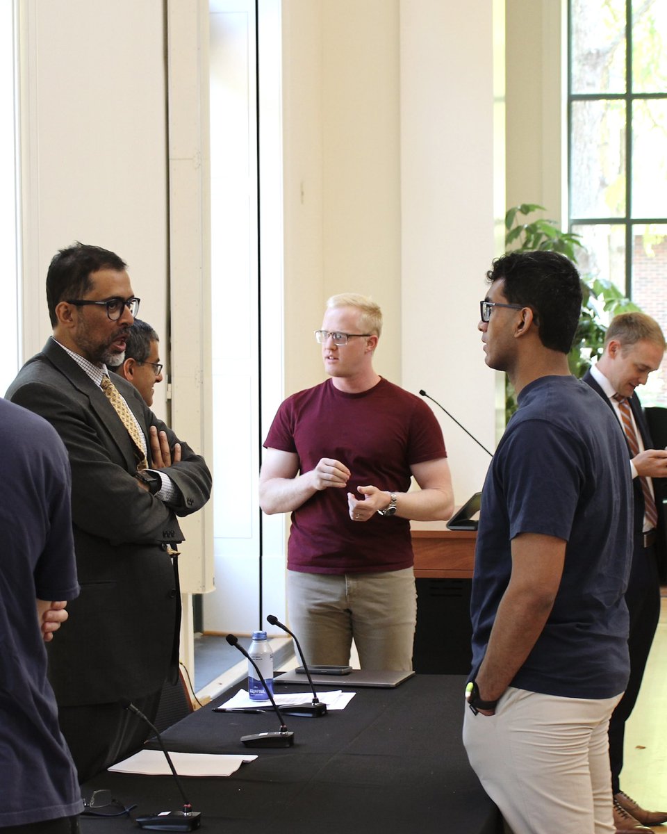 FedSocAtUVALaw's tweet photo. And we’re off! Thanks to Professors Prakash, Ballenger, and Bamzai (@adityabamzai) for excellent commentary this week on recent cases involving administrative law, the Second and Fourteenth Amendments, and presidential immunity. https://t.co/eQEqY3bmwn
