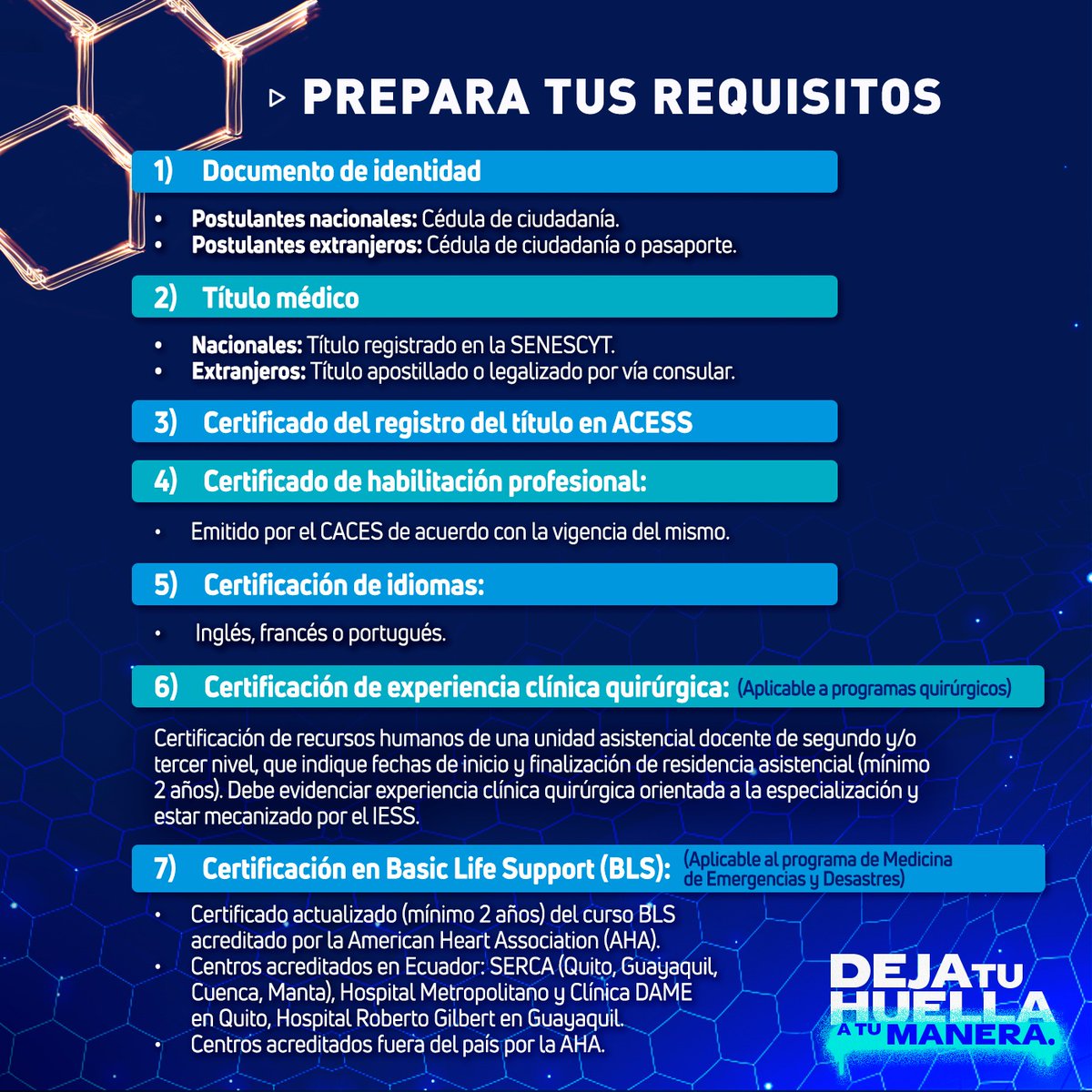 🥼🎓 ¿Estás listo para dejar tu huella?
🔜 Muy pronto abrimos nuestra convocatoria nacional a especializaciones en el área de la salud.
Sigue atento a nuestras redes sociales para conocer más 😉.
#DejaTuHuellaATuManera