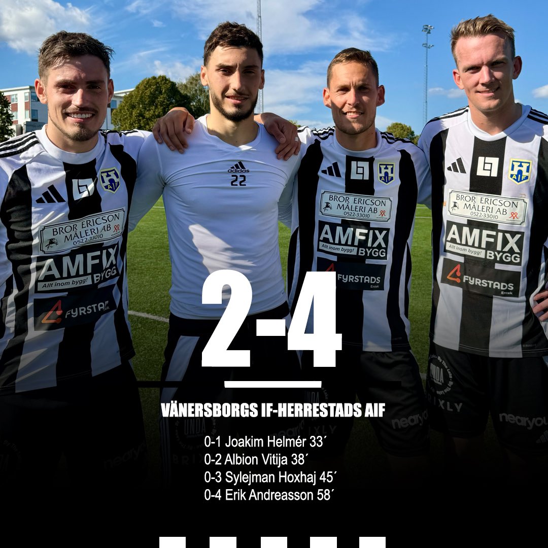 Vi tar med oss tre poäng från Vänersborg och hakar på i toppskiktet av tabellen. 🤍🖤