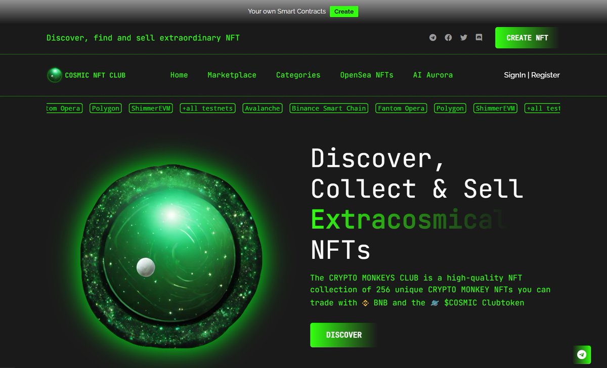 Explore the <a href="/cosmicboostclub/">Cosmic Boost Club</a> with the COSMIC NFT CLUB #NFTMarketplace cosmicclub.xyz. Become a VIP Club Member as a $COSMIC holder!

#NFTs #BNB #Binance #NFTeducation

pancakeswap.finance/swap?outputCur…