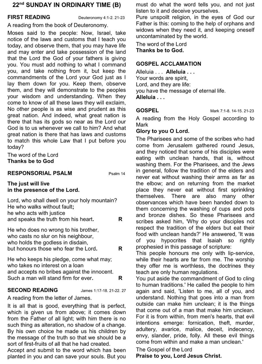 Our news sheet and readings for this week. Please join us for our main Mass at 10.30am tomorrow morning. For early birds, we have an 8.15am Mass. All welcome! <a href="/cofelancs/">The CofE in Lancashire (Blackburn Diocese)</a> <a href="/OurCofELike/">OurCofELike</a> <a href="/SCathsParsonage/">Father Roger Parker</a>